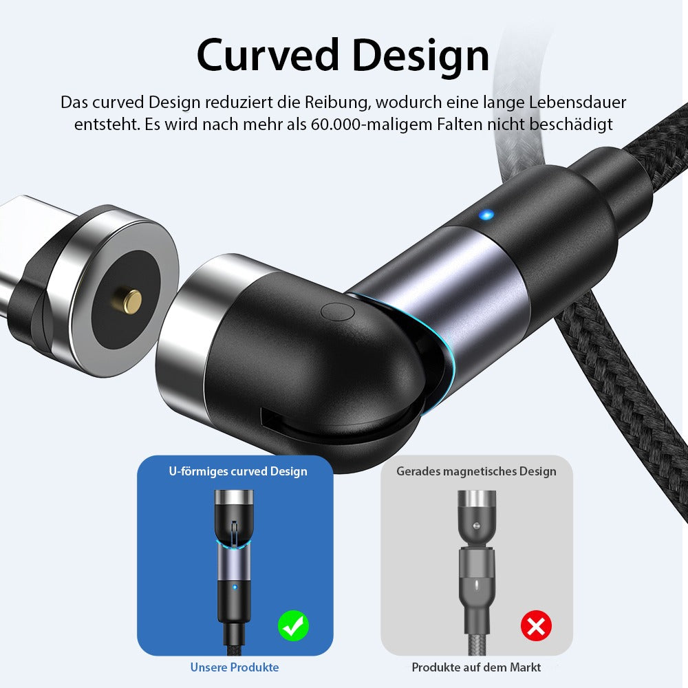 Ultra Magnet Kabel mit 180 ° / 360 ° drehbarer Kopf – Ok.de Gadgets